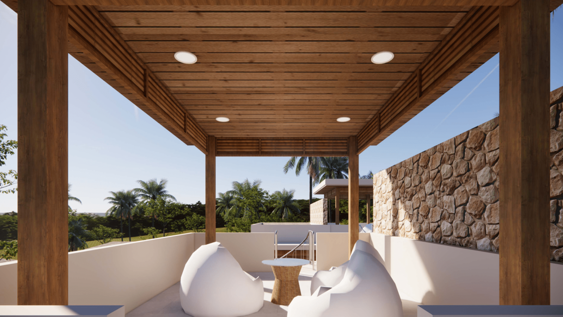 Tropical pool villa 1 bedroom and seaview roof top – 150 m from Crystal Beach