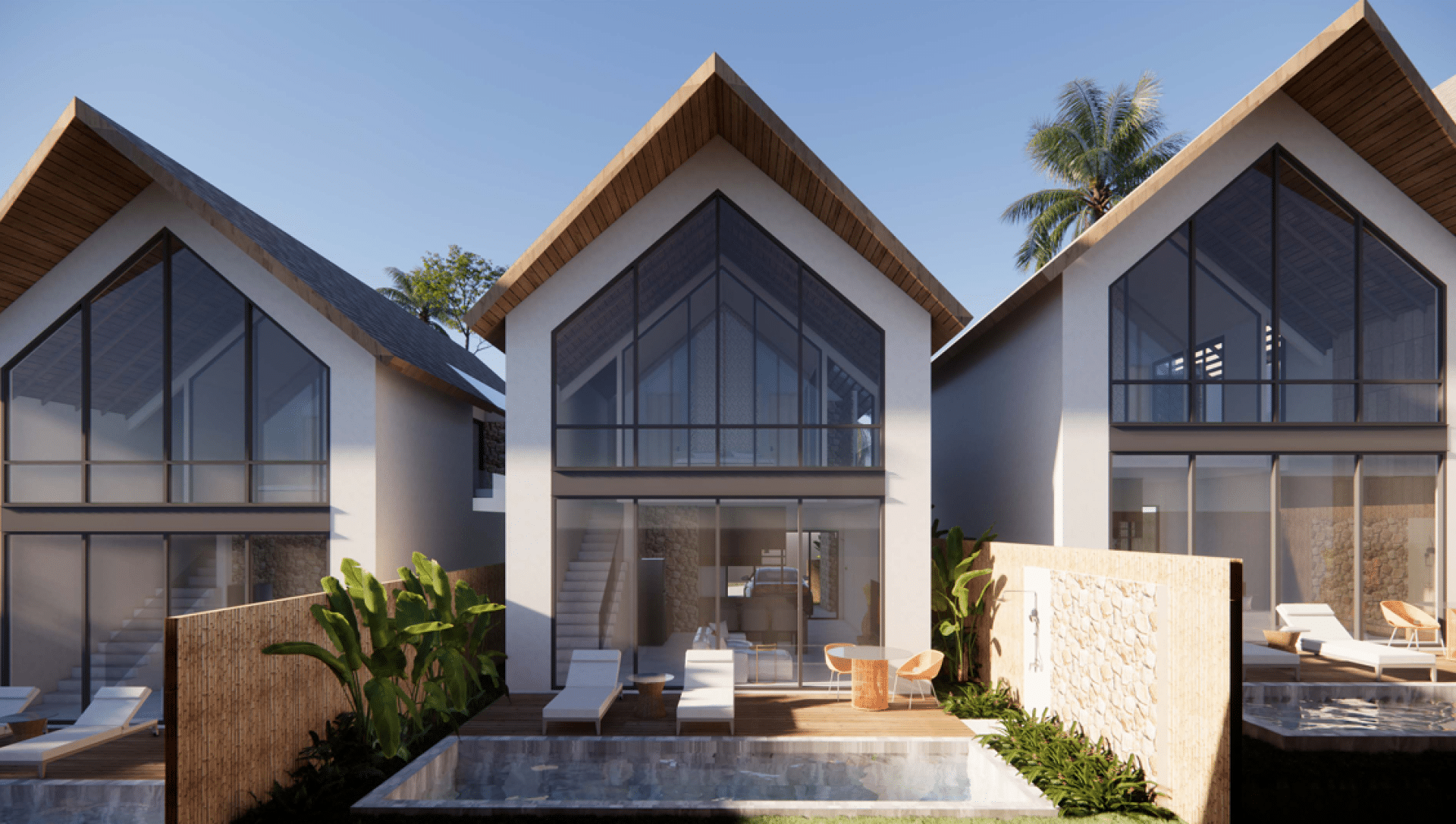 Tropical pool villa 2 bedrooms seaview -150 m from Crystal Beach