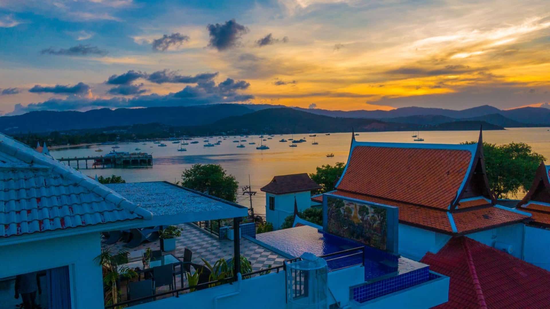6-Bedroom Sea View Villa with Rooftop Infinity Pool in Bangrak